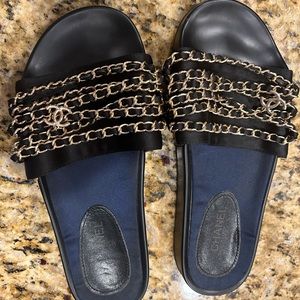 Chanel Tropiconic Slides Black
